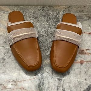 NWOT Tan Mule Loafers
